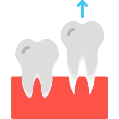 Diş simgesi. Diş vektör simgesi web için basit örnek