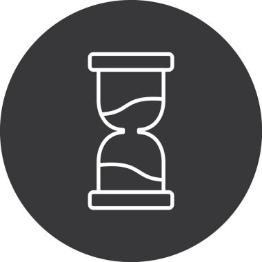 Kum saatinin vektör çizimi