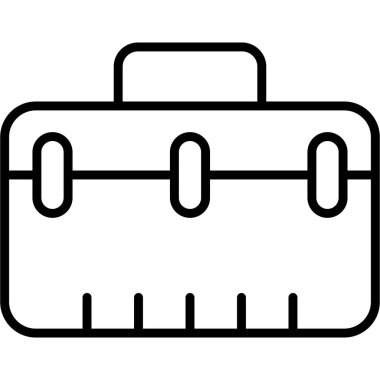 Bavul. Web simgesi basit illüstrasyon