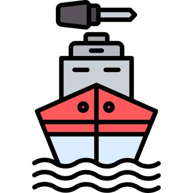 seyahat gemisi simgesi vektör çizimi tasarımı