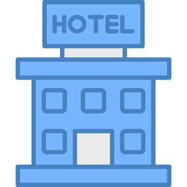 Otel binası modern simgesi