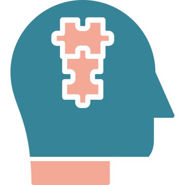 Yapboz parçası, çizim, beyaz arka planda vektör olan insan beyni