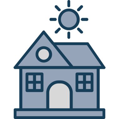 Ev simgesi vektör illüstrasyonu