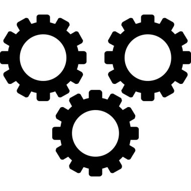 dişli düz vektör simgesi