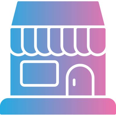 Bina. Web simgesi basit illüstrasyon