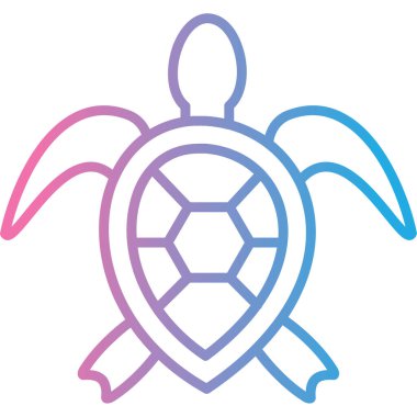 Kaplumbağa. Web simgesi basit illüstrasyon