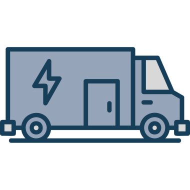 dağıtım van simgesi vektör illüstrasyonu