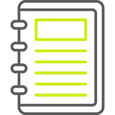 not defteri simgesi, vektör illüstrasyon tasarımı