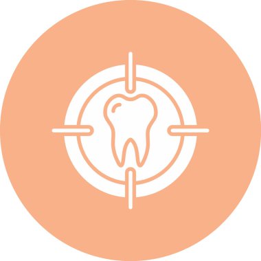 Diş simgesi, vektör illüstrasyonu basit tasarım