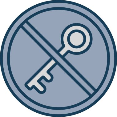 anahtar simgesi. Basit tasarım