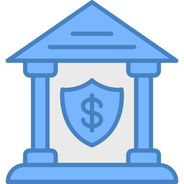 banka simgesi vektör illüstrasyonu