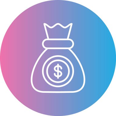 Çanta simgesinin vektör illüstrasyonu