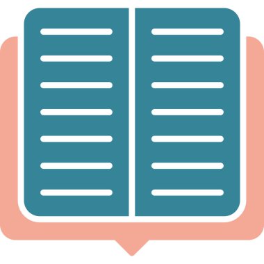 Kitap. Web simgesi basit illüstrasyon