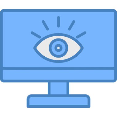 Göz. Web simgesi basit illüstrasyon