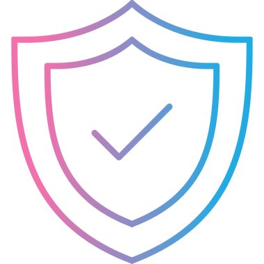 Güvenlik koruma simgesi vektör illüstrasyonu