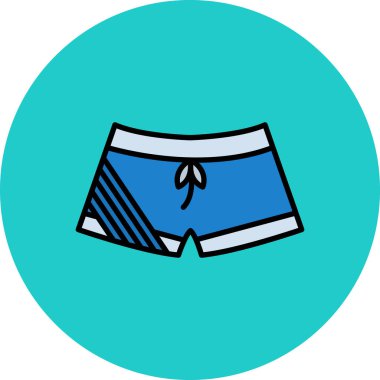 Bir yüzme simgesinin vektör illüstrasyonu