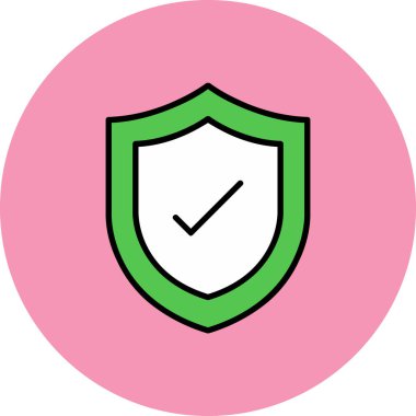 Kalkan. Web simgesi basit tasarım