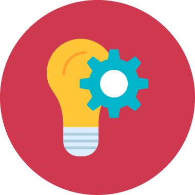 Fikir düz simgesi, vektör illüstrasyonu.