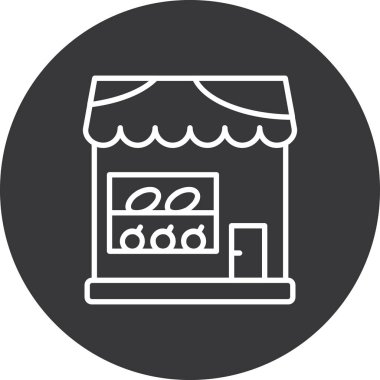 dükkan simgesi vektör illüstrasyonu