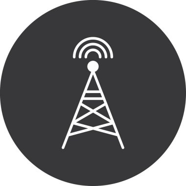 Uydu simgesinin vektör illüstrasyonu