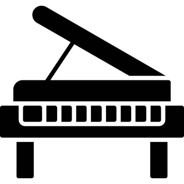 Piyano. Web simgesi basit illüstrasyon