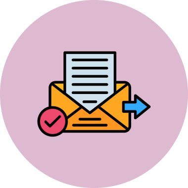 Posta Simgesi. Vektör İllüstrasyonu