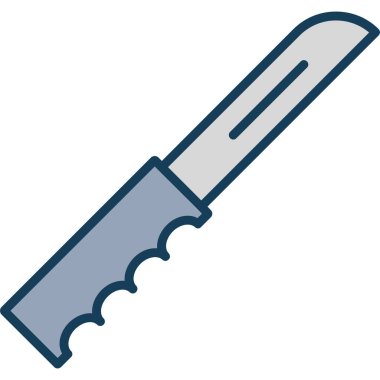 Bıçak ikonu. Ağ için bıçak vektör simgelerinin basit çizimi