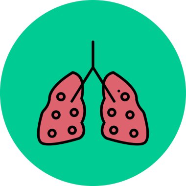 akciğer simgesi vektör illüstrasyonu