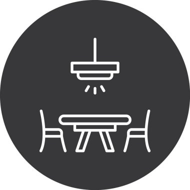 tablo sandalye simgesi vektör illüstrasyonu