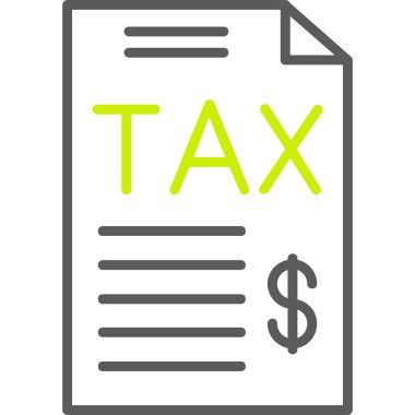 Kolayca değiştirebilen ya da düzenleyebilen vergi vektörü simgesi