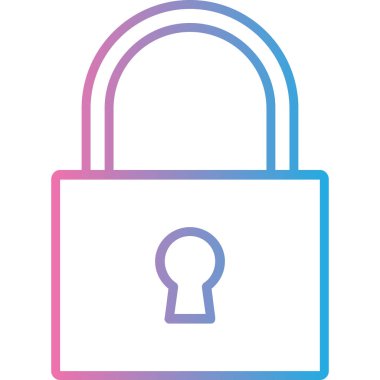 Kilit. Web simgesi basit illüstrasyon