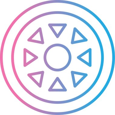 Güneş simgesinin vektör illüstrasyonu