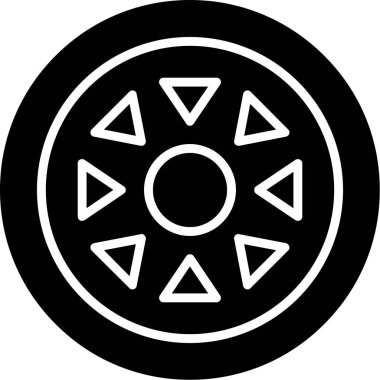 Casino çip simgesini, basit tarzı