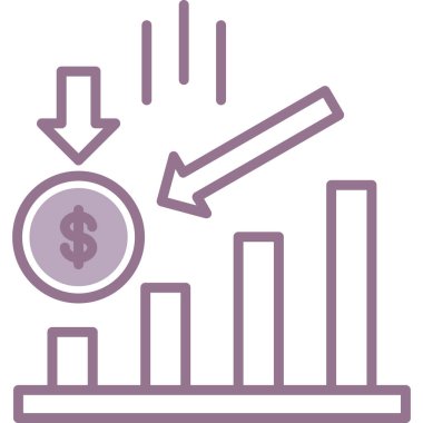 Dolar. Web simgesi basit illüstrasyon