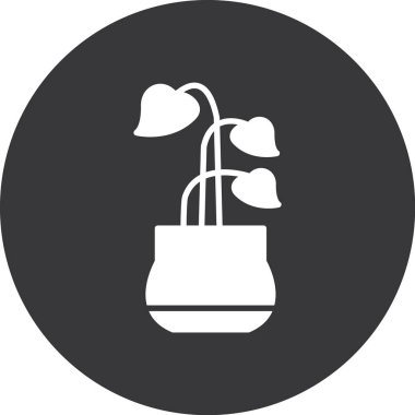 Bitki simgesinin vektör illüstrasyonu