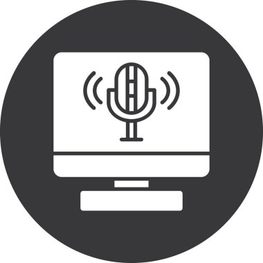 vektör illüstrasyonu, mikrofon simgesi