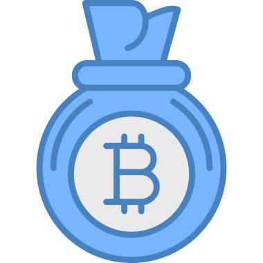 bitcoin. Web simgesi basit illüstrasyon