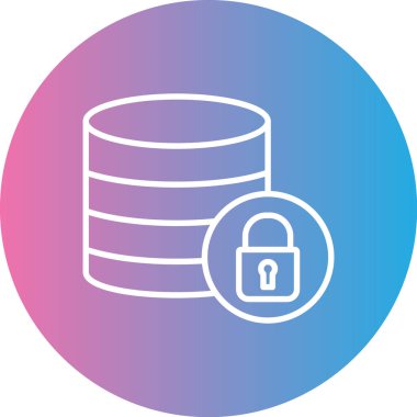 Veri güvenliğinin vektör illüstrasyonu
