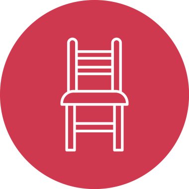 Mobilya ve sandalye simgesinin vektör illüstrasyonu