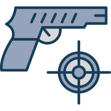 silah simgesi vektör illüstrasyonu