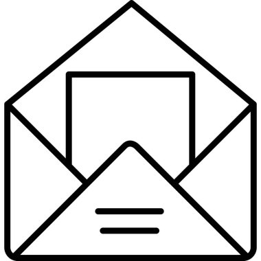 e-posta zarfı harf simgesi ana hat biçiminde