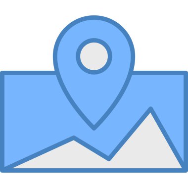 harita simgesi vektör illüstrasyonu