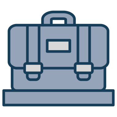 Çanta. Web simgesi basit illüstrasyon