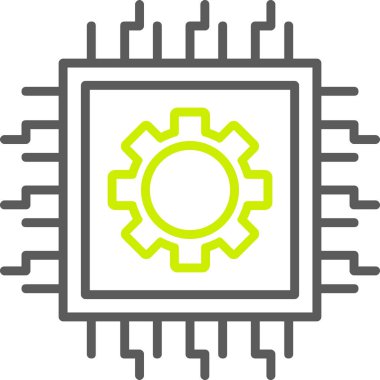 İşlemci simgesi. vektör illüstrasyonu