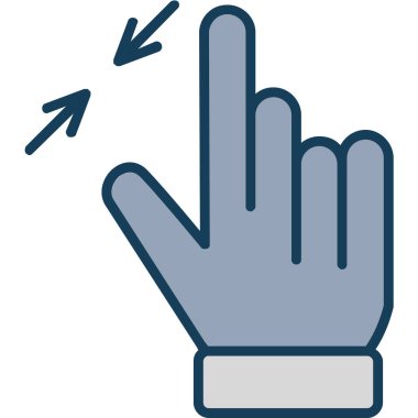 El hareketi simgesi ile doldurulmuş dış hat biçimi