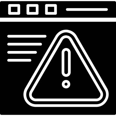 Ana hat biçiminde uyarı hatası simgesi