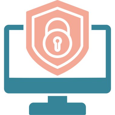 Güvenlik. Web simgesi basit illüstrasyon