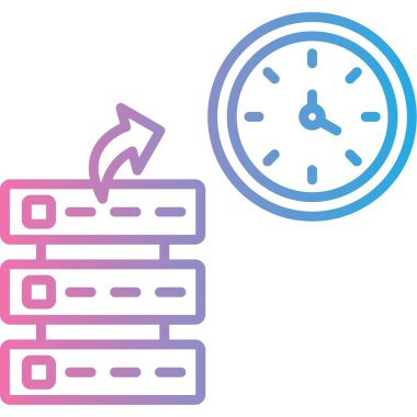 Saat. Web simgesi basit illüstrasyon