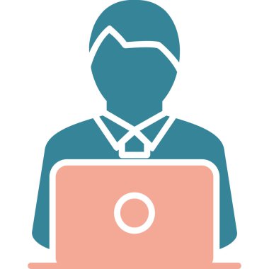 İş adamı. Basit vektör illüstrasyonu