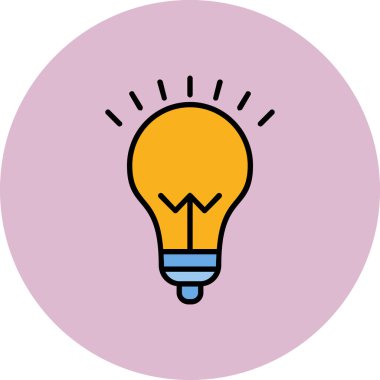 ampul simgesi vektör illüstrasyonu